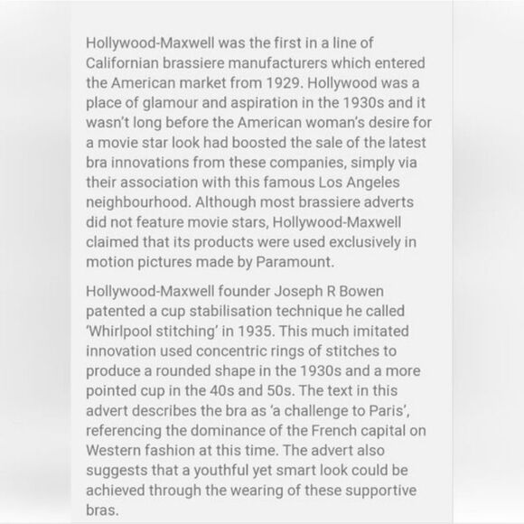 Hollywood Maxwell Definitely Yours V-Ette 40s 50s Whirlpool Corset Bra 32B RARE - Picture 15 of 16